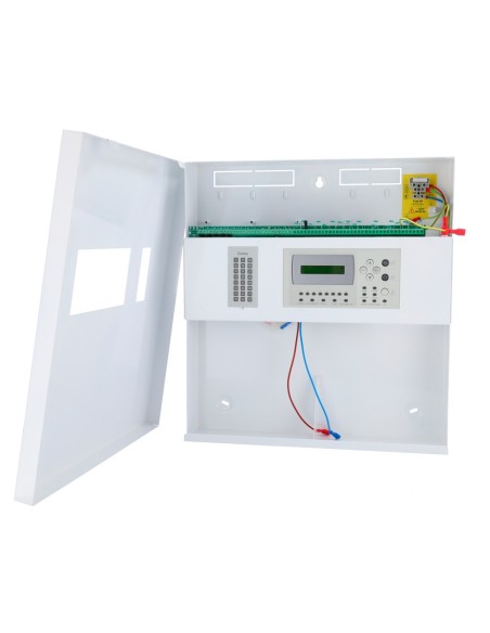 DMTech DMT-FP9000-16 Centro convencional de 16 zonas com tela LCD - 2 Sirene Exit - 2 Alarme e Falha e 6 Saídas SA