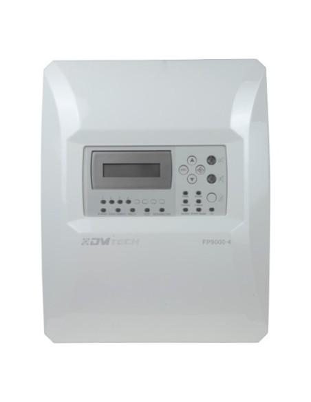 Acheter DMTECH DMT-FP9000-4 Centrale conventionnelle à 4 zones avec écran LCD - 2 sorties de sirène - 2 sorties d’alarme et de d