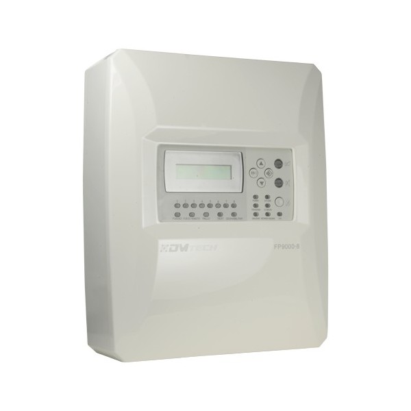Kaufen Sie DMTECH DMT-FP9000-8 konventionelle 8-Zonen-Zentrale mit LCD-Display – 2 Sirenenausgänge – 2 Ausgänge für Alarm und St