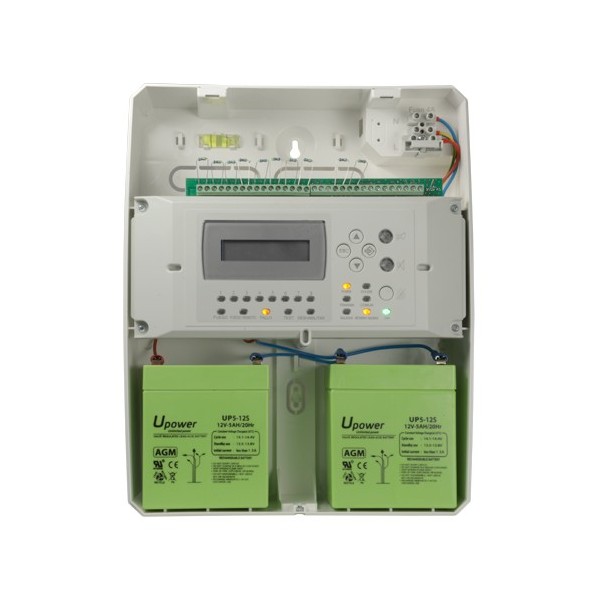 DMTech DMT-FP9000-8 Central convencional de 8 zonas com tela LCD - 2 Saída de Sirene - 2 Saídas de alarme e falha e 2 sali