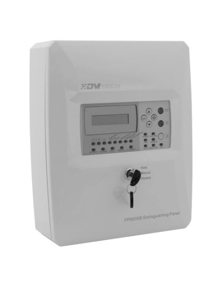 Acquistare DMTECH DMT-FP9000E Centrale di rilevazione ed estinzione convenzionale - 2 linee di estinzione e 1 zona convenzionale