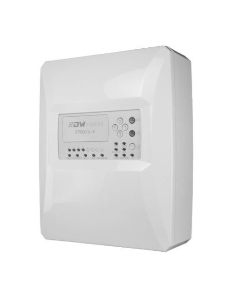 Kaufen DMTECH DMT-FP9000L-4 konventionelle Zentrale mit 4 Zonen – 2 Sirenenausgänge – 2 Ausgänge für Alarm und Störung sowie 2 A