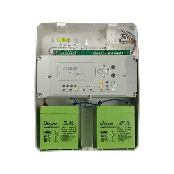 Kaufen DMTECH DMT-FP9000L-4 konventionelle Zentrale mit 4 Zonen – 2 Sirenenausgänge – 2 Ausgänge für Alarm und Störung sowie 2 A