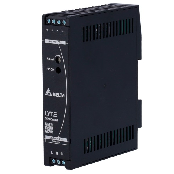 HIKVISION DRL-48V75W1AZ Switch Fonte de alimentação - saída DC 48 V / 1.57 A / 75 W - DIN RAIL CONJUNTO