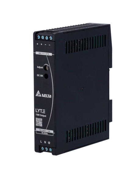 HIKVISION DRL-48V75W1AZ Switch Fonte de alimentação - saída DC 48 V / 1.57 A / 75 W - DIN RAIL CONJUNTO