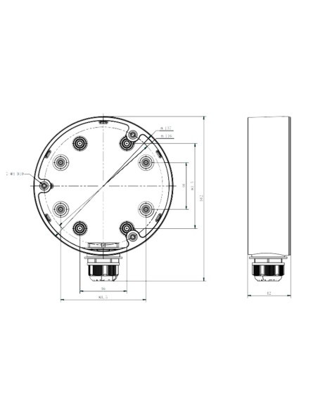 Comprar HIKVISION DS-1280ZJ-DM21-BLACK Caja de conexiones - Para cámaras domo - Apto para uso exterior - Instalación en techo o 