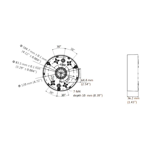 Hikvision DS-1280ZJ-DM46-Black Box - para câmeras de cúpula - adequado para uso externo - Teto ou instalação de parede - 