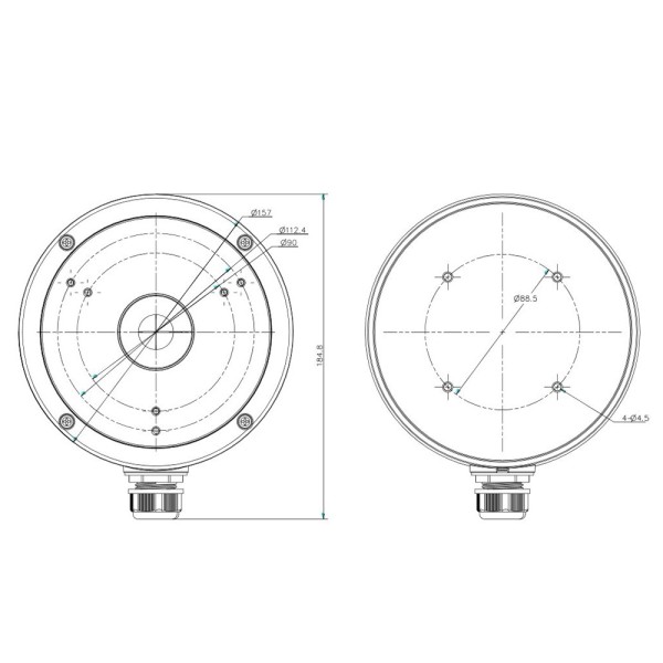 Acheter HIKVISION DS-1280ZJ-M-BLACK Boîte de jonction - Pour caméras dôme - Adaptée à une utilisation en extérieur - Installatio