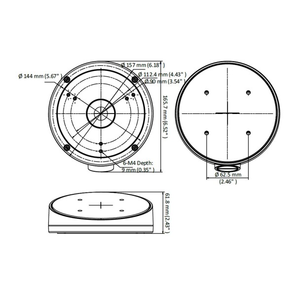 Comprar HIKVISION DS-1281ZJ-M(BLACK) Caja de conexiones - Para cámaras domo - Apto para uso exterior - Instalación en techo incl