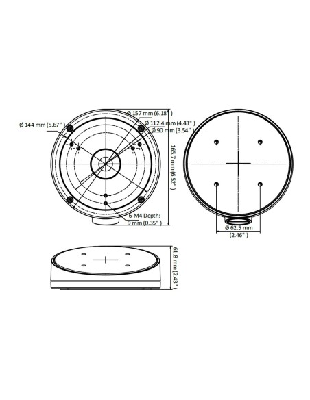 Comprar HIKVISION DS-1281ZJ-M(BLACK) Caja de conexiones - Para cámaras domo - Apto para uso exterior - Instalación en techo incl