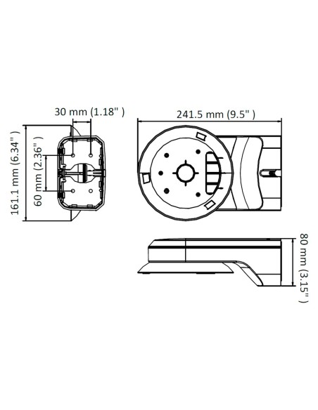 Comprar HIKVISION DS-1294ZJ-TRL Soporte de pared - Apto para PTZ - Color blanco - Material endurecido con tratamiento de spray -