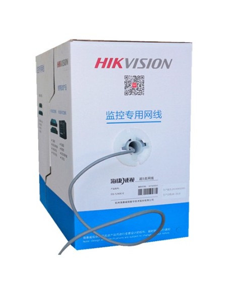 HIKVISION DS-1LN5E-E / E HIKVISION Cabo UTP Categoria 5e - Cobre Cobre - Isolamento HDPE - Bobina de 305 metros -