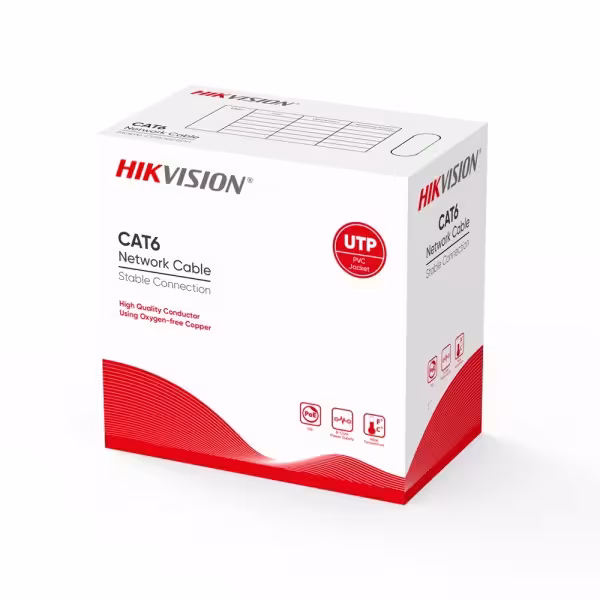 Comprare HIKVISION DS-1LN6-UE-W Cavo UTP Hikvision categoria 6 - Conduttore OFC, 99,5% rame - Diametro 24 AWG-0,53 mm - Certific