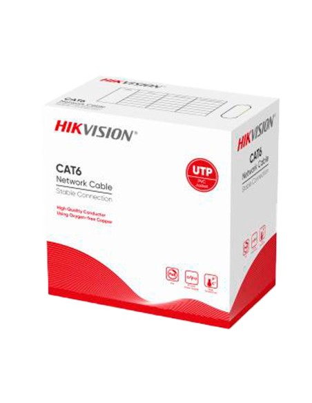 Comprar HIKVISION DS-1LN6-UU Hikvision cable UTP categoría 6 - Conductor OFC, 99,5% cobre - Diámetro 23 AWG-0,56mm - Certificado