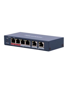 Hikvision DS-3E0106HP-E Switch Poe Hikvision - 4 portas 10/100 Mbps PoE + 2 Upinco 10 / 100Mbps - 1 PoE ++ 802.3AF / AT / BT - 