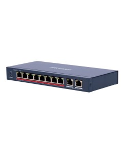 Hikvision DS-3E0310HP-E Switch Poe Hikvision - 8 portas 10/100 Mbps Poe + 2 Gigabit RJ45 - 1 Puerto PoE + 802.3AF / AT - até 110