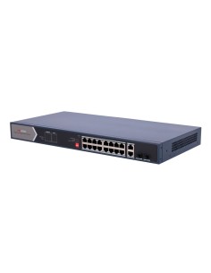 Hikvision DS-3E0520HP-E Switch Poe Hikvision - 18 portas RJ45 Gigabit + 2 portas Gigabit SFP - 12 portas PoE + 802.3AF / AT + 4 