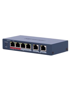 Comprar HIKVISION DS-3E1106HP-EI Hikvision HiPoE Switch Gestionable - 4 puertos PoE 802.3af/at + 2 Uplink RJ45 - 4 RJ45 10/100Mb