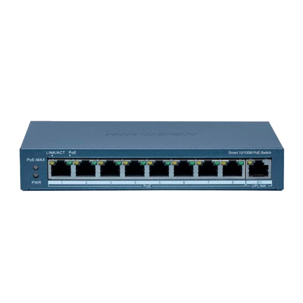 Comprar HIKVISION DS-3E1309P-EI(B) Hikvision Switch PoE Gestionable - 8 puertos PoE 802.3af/at + 1 Uplink RJ45 - 8 RJ45 10/100 M