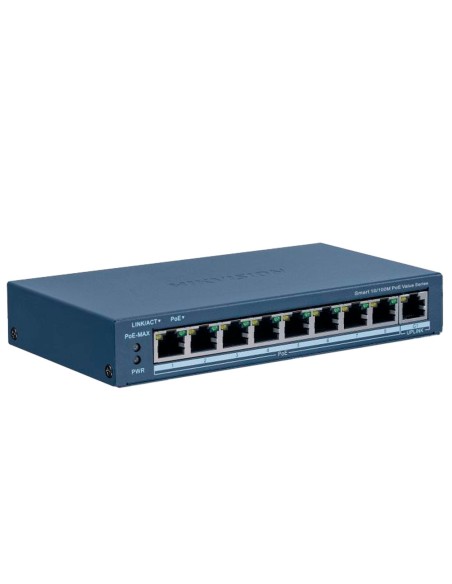 Comprar HIKVISION DS-3E1309P-EI/M Hikvision Switch PoE Gestionable - 8 puertos PoE 802.3af/at + 1 Uplink RJ45 - 8 RJ45 10/100 Mb