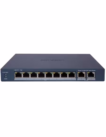Acquistare HIKVISION DS-3E1310P-EI/M Hikvision Switch PoE gestibile - 8 porte PoE 802.3af/at + 2 uplink - Velocità 10/100 Mbps