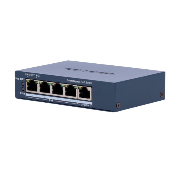 Kaufen HIKVISION DS-3E1505P-EI Hikvision Switch PoE Managed – 4 PoE-Ports 802.3af/at + 1 Uplink – Gigabit-Geschwindigkeit 10/10