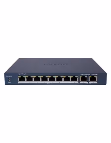 Comprar HIKVISION DS-3E1510P-EI/M Hikvision Switch PoE Gestionable - 8 Puertos PoE 802.3af/at + 2 Uplinks - Velocidad Gigabit 10