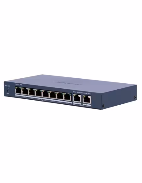 Comprar HIKVISION DS-3E1510P-EI/M(B) Hikvision Switch PoE Gestionable - 8 Puertos PoE 802.3af/at + 2 Uplinks - Velocidad Gigabit