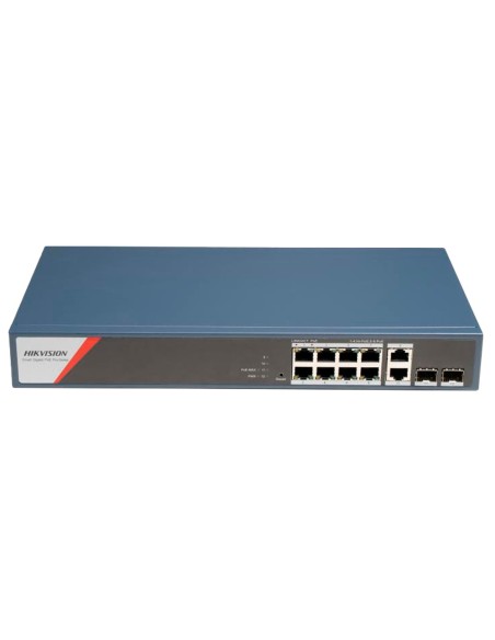 Hikvision DS-3E1512HP-SI-8P2T2F Switch Poe Hikvision - 8 portas RJ45 GE + 2 portas Gigabit RJ45 / SFP - 8 portas Poe + 802.3AF /