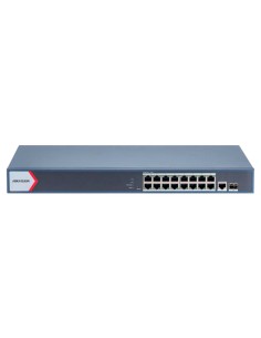 Acheter HIKVISION DS-3E1518P-EI Switch Hikvision PoE gérable - 16 ports PoE Gigabit + 2 uplinks Gigabit - Un port RJ45 D