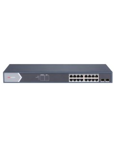 Hikvision DS-3E1518P-SI SWL Mudar Hikvision - 16 portas RJ45 GE + 2 portas Gigabit SFP - 16 portas POE + 802.3AF / AT - até 2