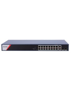 Comprar HIKVISION DS-3E1520HP-SI-16P2T2F Switch PoE Hikvision - 16 puertos RJ45 GE + 2 puertos Gigabit RJ45/SFP - 16 Puertos PoE 2