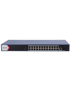 Comprar HIKVISION DS-3E1526P-EI Switch PoE Hikvision - 24 puertos RJ45 GE + 1 puerto Gigabit RJ45/SFP - 24 Puertos PoE+ 802.3af/ 2