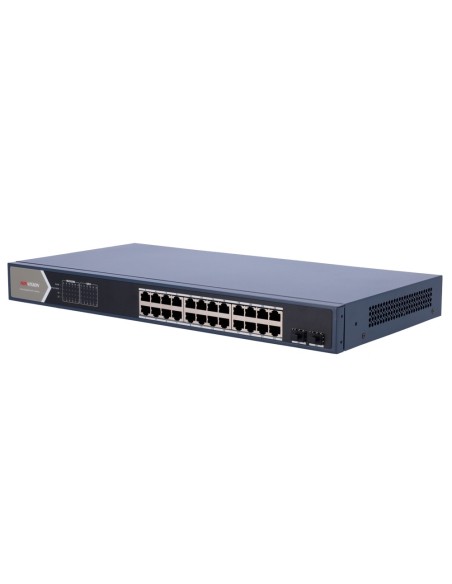 Comprar HIKVISION DS-3E1526P-SI Switch PoE Hikvision - 24 puertos RJ45 GE + 2 puertos Gigabit SFP - 24 Puertos PoE+ 802.3af/at -
