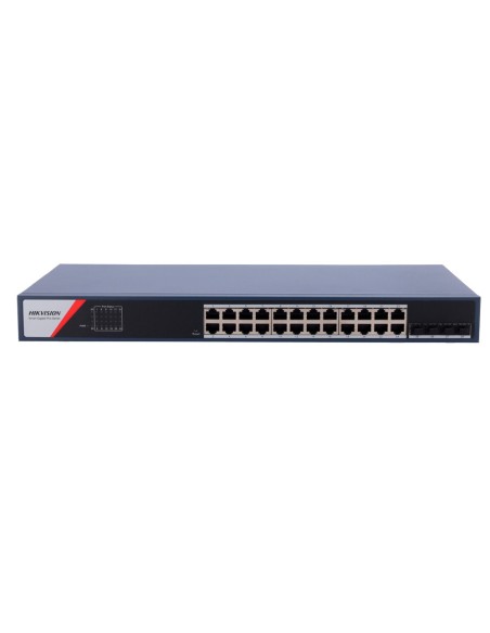 Comprar HIKVISION DS-3E1528-SI-24T4F Switch Gestionable Hikvision - 24 puertos RJ45 GE + 4 puertos Gigabit SFP - Port Isolation 