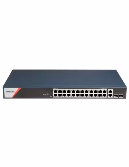 Comprar HIKVISION DS-3E1528HP-SI-24P2T2F ikvision Switch PoE Gestionable - 24 Puertos PoE Gigabit + 4 Uplinks Gigabit - Dos puer