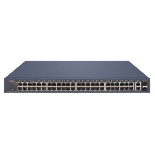 Comprar HIKVISION DS-3E1552P-SI Switch PoE Hikvision - 48 puertos Gigabit + 2 puertos Gigabit RJ45/SFP - 48 Puertos PoE+ 802.3af