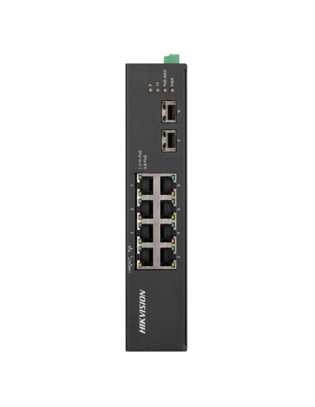 HikVision DS-3T0510HP-E / HS HIKVISION Switch PoE Industrial não-gerencial - 8 Ethernet RJ45 Gigabit +2 SFP Gigabit - 8 P