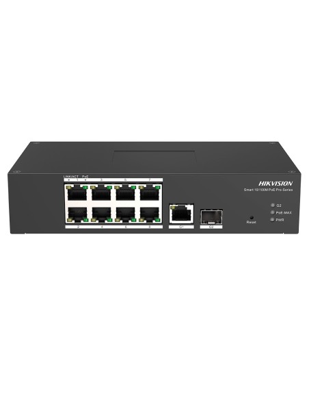 Comprar HIKVISION DS-3T1310P-SI/HS Switch PoE Hikvision - 8 puertos RJ45 FE + 1 puerto Gigabit RJ45/SFP - 8 Puertos PoE+ 802.3af