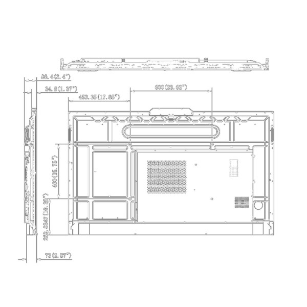HikVision DS-D5B65RB-B Tela Collaborativa 65 "& OT 4K Dled - Coeficiente de Contraste de Imagem 1200: 1 - Brilho 350 CD / M2 - 1