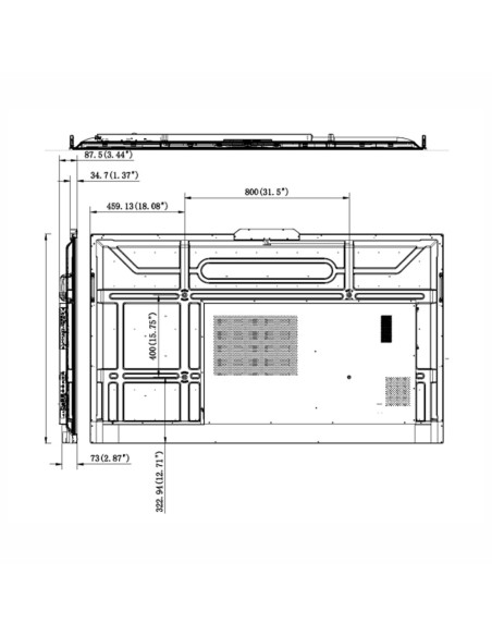 Hikvision DS-D5B75RB-B tela colaborativa 75 & quot 4k Dled - Coeficiente de contraste de imagem 1200: 1 - Brilho 350 CD / M2 - 1