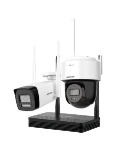 Comprar HIKVISION DS-J142I/NKS424W03H Kit de Videovigilancia Hikvision Wifi - Cámara bullet 4 Mpx + cámara PT 4 Mpx - NVR 4 cana