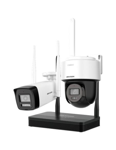Comprar HIKVISION VALUE DS-J142I/NKS424W03H Kit de Videovigilancia Hikvision Wifi - Cámara bullet 4 Mpx + cámara PT 4 Mpx - NVR 