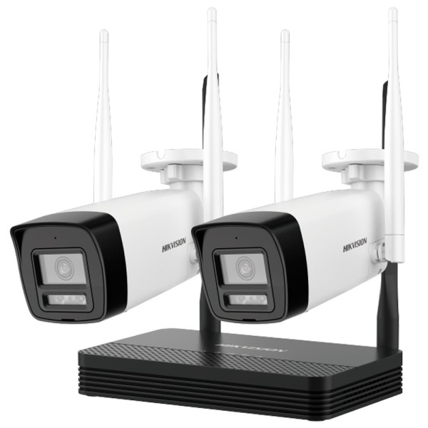 Valor Hikvision DS-J142I / NKKS424W0H Kit de vigilância Horkvision WiFi - 2 câmeras Bullet 4 MPX - NVR 4 canais IP 6 MPX (2560