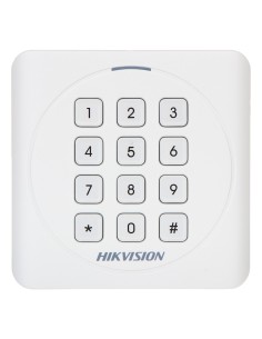 Leitor de Acesso à Hikvision DS-K1801ek - Acesso por em e PIN - LED e indicador acústico - Wiegand 26/34 - Compatível com 