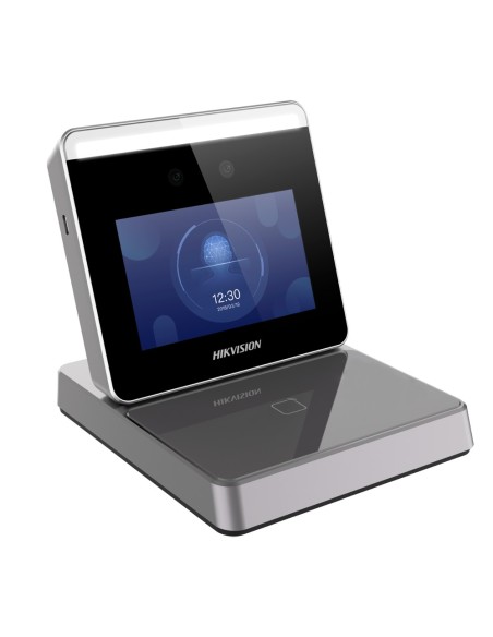Hikvision DS-K1F600U-D6E leitor de cartão e faces - cartões 125 kHz e MF 13.56 MHz - câmera 2 MPX - Comunicação TCP / IP, W