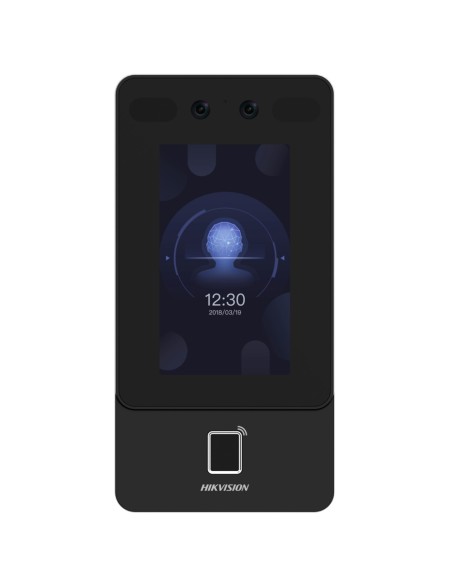 Acheter HIKVISION DS-K1T342MFWX Contrôle d’accès et de présence IP65 - Facial, empreinte digitale, carte MF, QR et code PIN - 1 