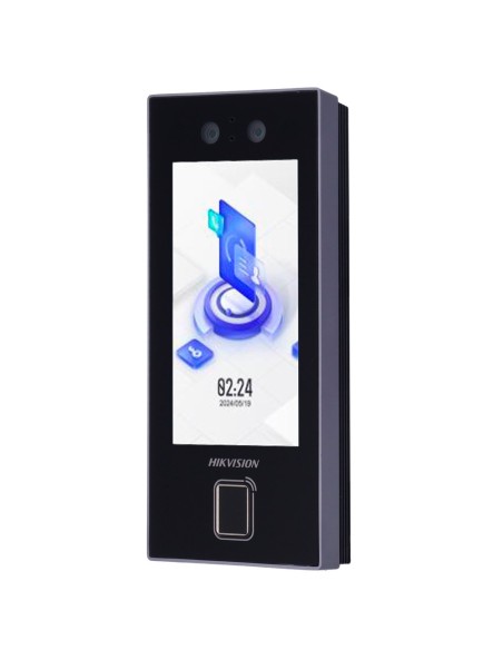 Hikvision DS-K1T344MBFWX-E1 Access Control e presença POE IP65 - Facial, Pegada, Cartão MF, QR e PIN - 3.000 usuários | 150