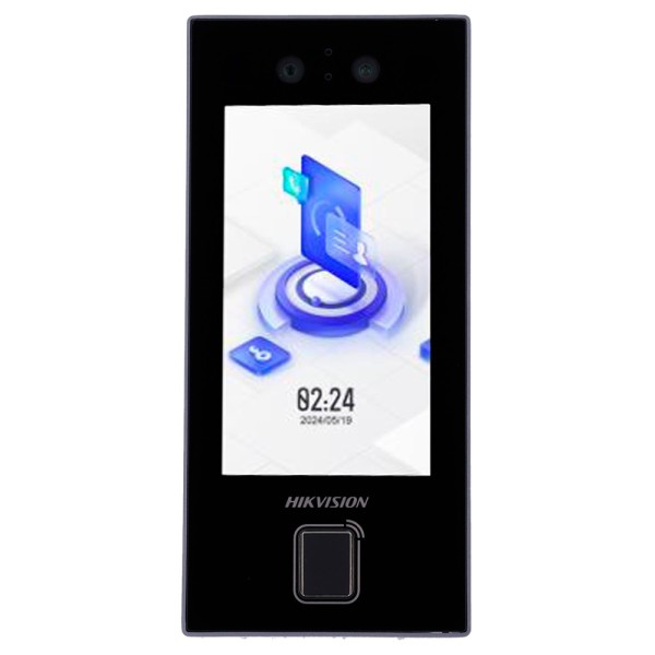 Hikvision DS-K1T344MBFWX-E1 Access Control e presença POE IP65 - Facial, Pegada, Cartão MF, QR e PIN - 3.000 usuários | 150