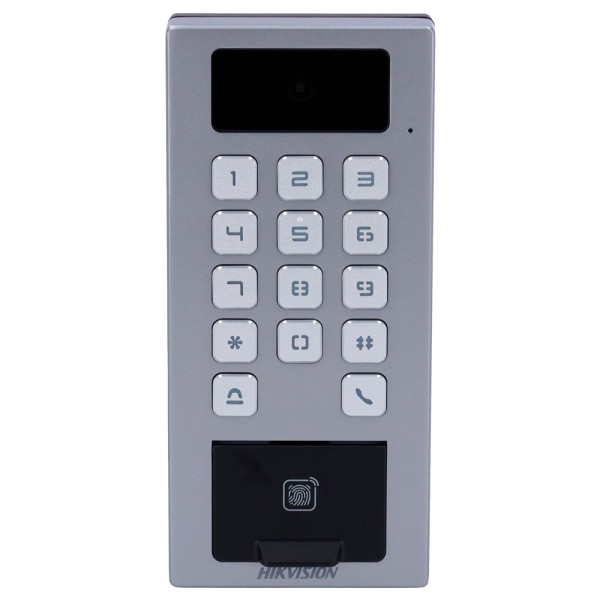 Comprar HIKVISION DS-K1T502DBFWX-C Control de acceso con cámara IP65 IK09 - Huella, tarjeta MF DESFire, QR y PIN - 10.000 usuari